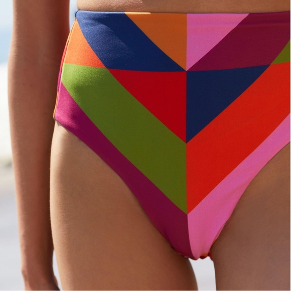 FARM Rio Other - NEW FARM RIO ANTHROPOLOGIE High-Waisted Geometric Bikini Bottoms XL